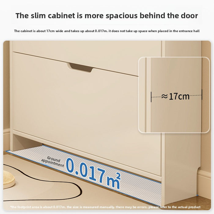 Ultra-thin shoe cabinet, tipping bucket at the door of the home, entrance cabinet, indoor storage, narrow shoe rack