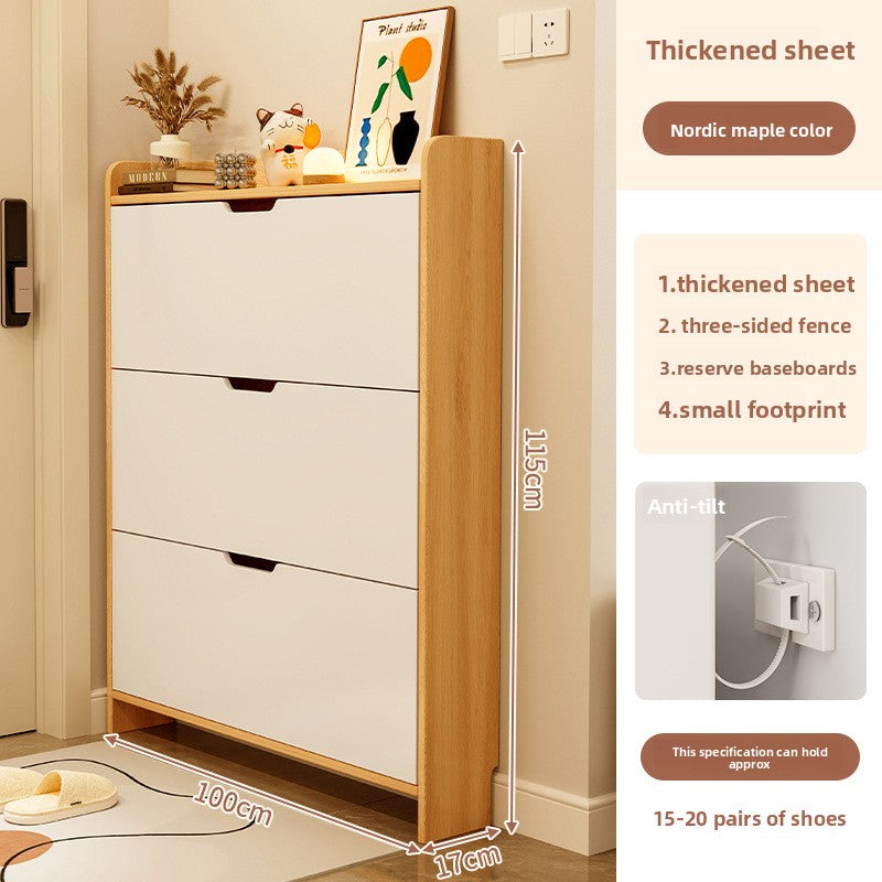 TouchsmartEF Modern Ultra-Thin Entryway Shoe Cabinet | Malta Local Stock | 48H Delivery