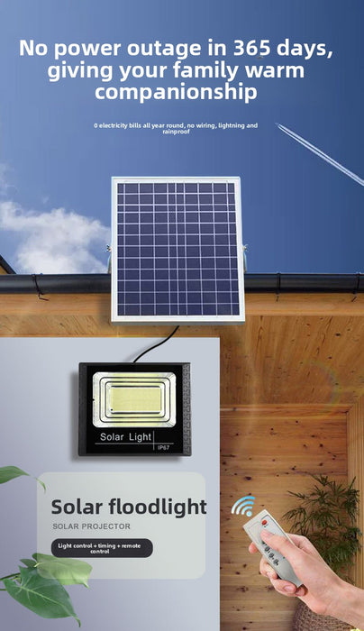 Solar light household outdoor garden light new rural photovoltaic street light led high-power flood light super bright and waterproof