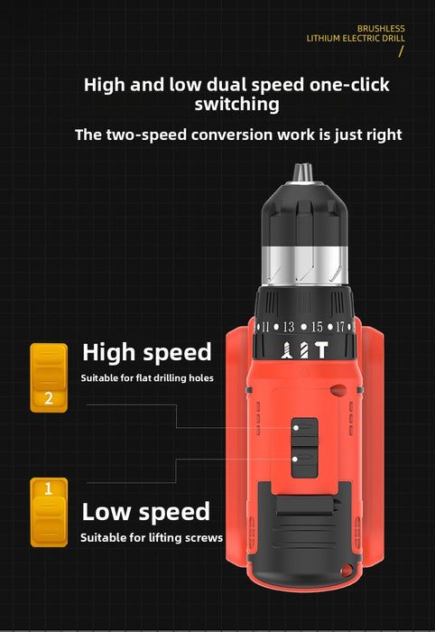 Brushless charging hand drill multi-function electric screwdriver household power tool set