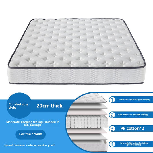 TouchsmartEF | Compression roll bag independent spring mattress ultra soft memory sponge latex hotel