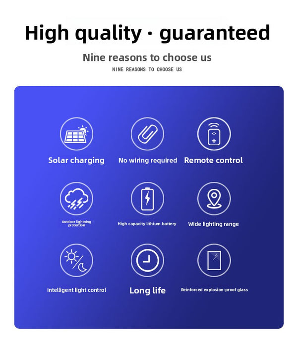 Solar light household outdoor garden light new rural photovoltaic street light led high-power flood light super bright and waterproof