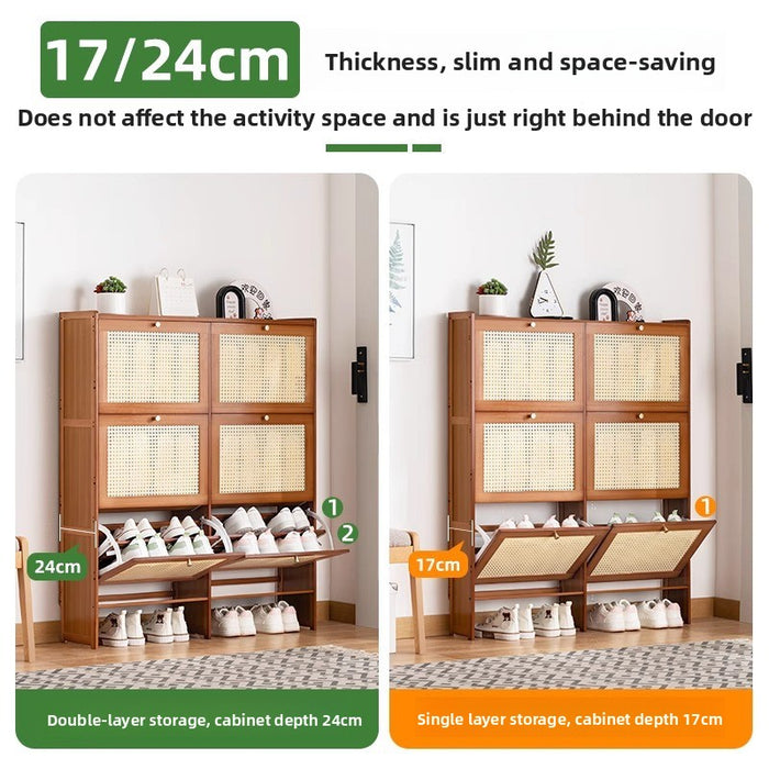 Simple shoe rack household door multi-layer with door dust-proof entry shoe rack shoe cabinet high vertical integrated storage rack