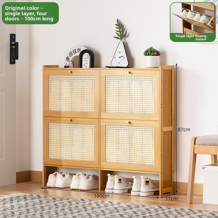 Simple shoe rack household door multi-layer with door dust-proof entry shoe rack shoe cabinet high vertical integrated storage rack