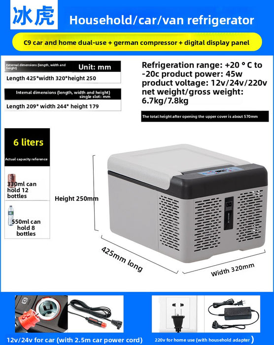 9 to 15L Alpicool Auto Car Refrigerator 12V Compressor Portable Freezer Fridge Quick Refrigeration Travel Outdoor Camping Cooler
