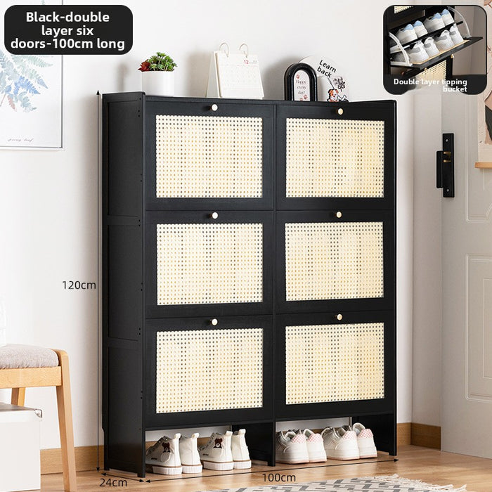 Simple shoe rack household door multi-layer with door dust-proof entry shoe rack shoe cabinet high vertical integrated storage rack