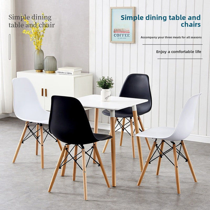 Nordic modern simple dining table and chairs, conference room negotiation chair, creative leisure Eames plastic chair