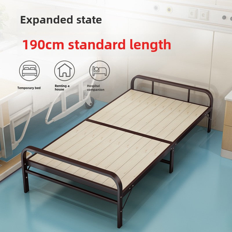 TouchsmartEF | Single folding bed 80cm rental room simple nap small bed dormitory 1 meter iron frame