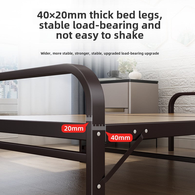 TouchsmartEF | Single folding bed 80cm rental room simple nap small bed dormitory 1 meter iron frame