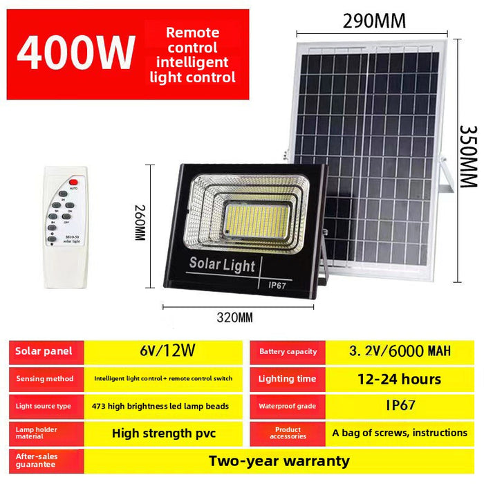 Solar light household outdoor garden light new rural photovoltaic street light led high-power flood light super bright and waterproof